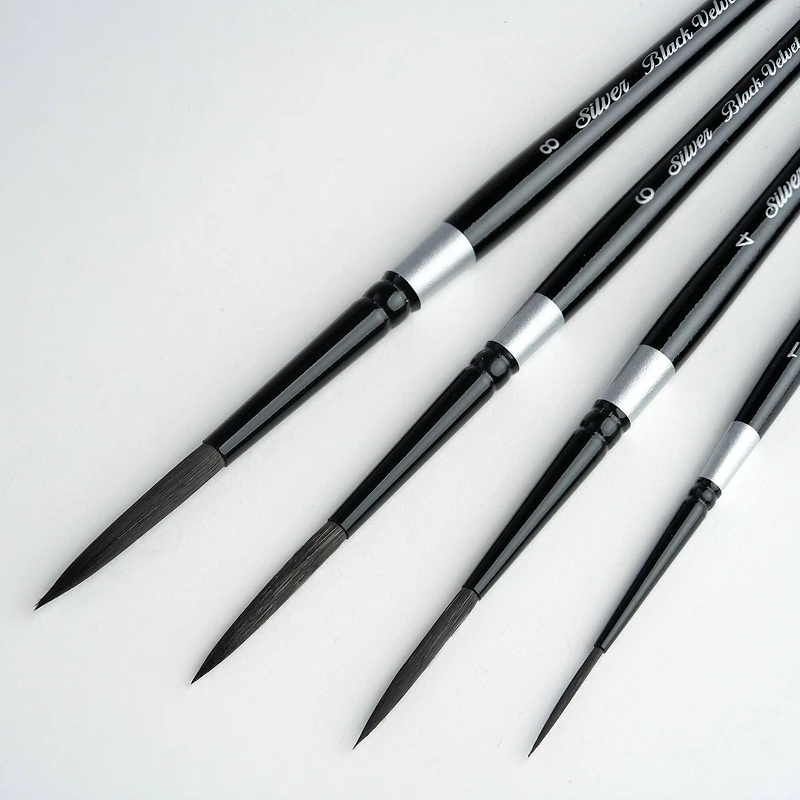 Silver Brush Limited Black Velvet® Liner Brushes Set