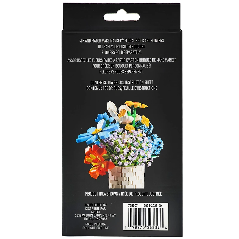 Rose Floral Brick Art Kit by Make Market