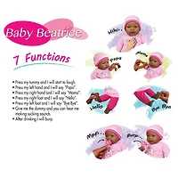 Lissi Baby Beatrice 16" Interactive Baby Doll with 7 Functions