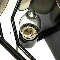 Hello Honey® Black Finish Laminated Capiz Tiered Wall Sconce