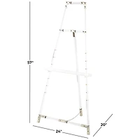 57" Clear Acrylic Plastic Adjustable 7-Tier Display Easel with Silver Accents & Chain Support
