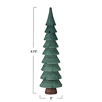 Hello Honey® 6.75" Green & Brown Carved Wood Tree Décor