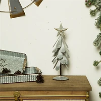 Glitzhome® 14.5" Galvanized Metal Christmas Tree Table Décor