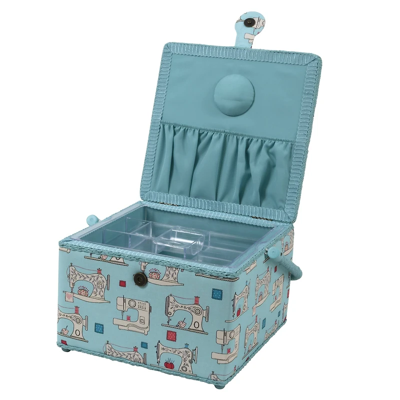 Dritz® Large Aqua Sewing Machine Sewing Basket