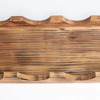 Rustic Wooden Wine Bottle Holder Display Rack