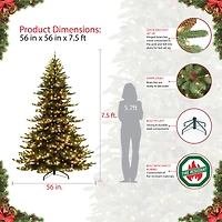 7.5ft. Pre-Lit Princess Pine Artificial Christmas Tree, Clear Lights