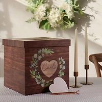 Kate Aspen® Rustic Brown Faux Wood Print Card Box