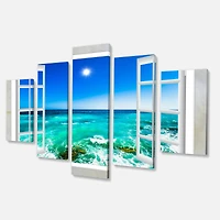 Designart - Open Window to Wavy Ocean