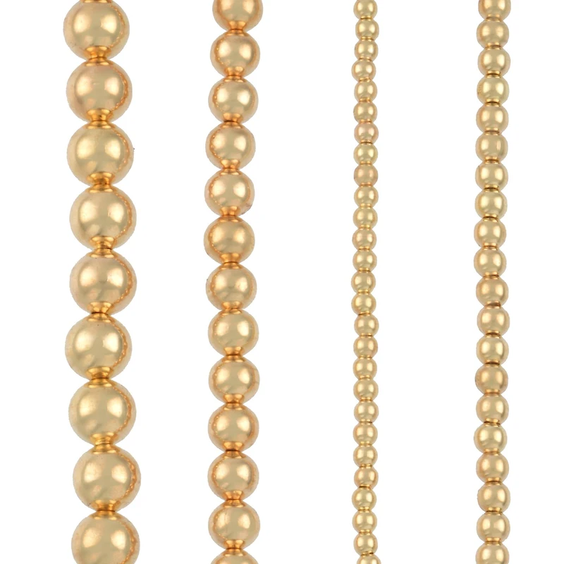 Gold Metal Round Beads Mix, by Bead Landing™