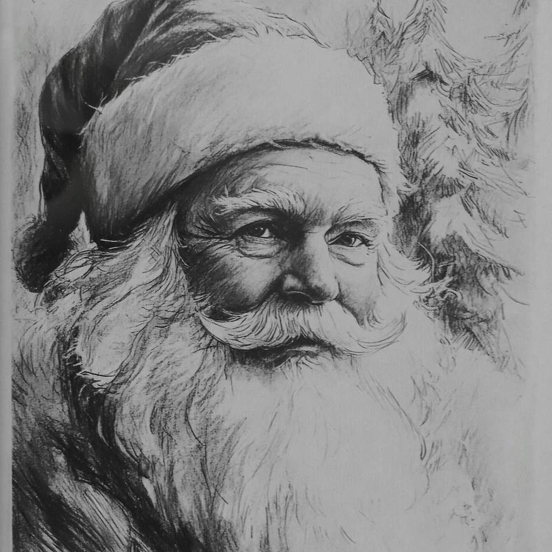 Black & White Santa Wall Art by Ashland®