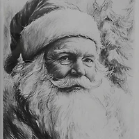 Black & White Santa Wall Art by Ashland®