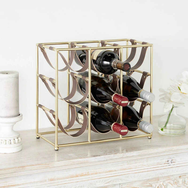 Gold Metal  Wine Rack