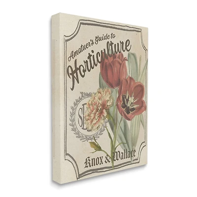 Stupell Industries Antique Seed Packet Red Tulip Horticulture Study Canvas Wall Art