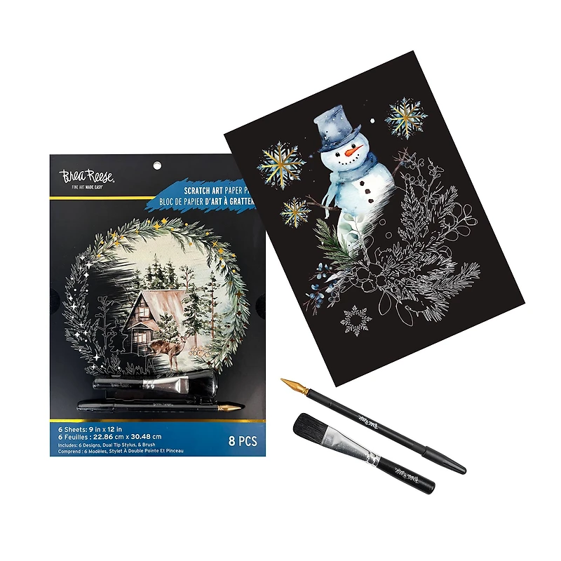 Brea Reese™ 9" x 12" Winter Wonderland Scratch Art Paper Pad