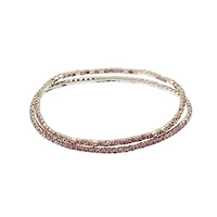 Crystal Lane DIY Silver & Light Rose Rhinestones Bracelets, 2ct.