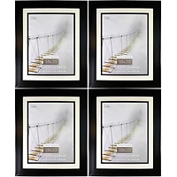 4 Pack: Wide Black Frame, 20" x 24" With 16" x 20" Mat, Home Collection By Studio Décor®