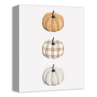 Fall Pumpkin Trio Canvas Wall Art