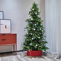 25.5" Red Rattan Pattern Large Christmas Tree Collar