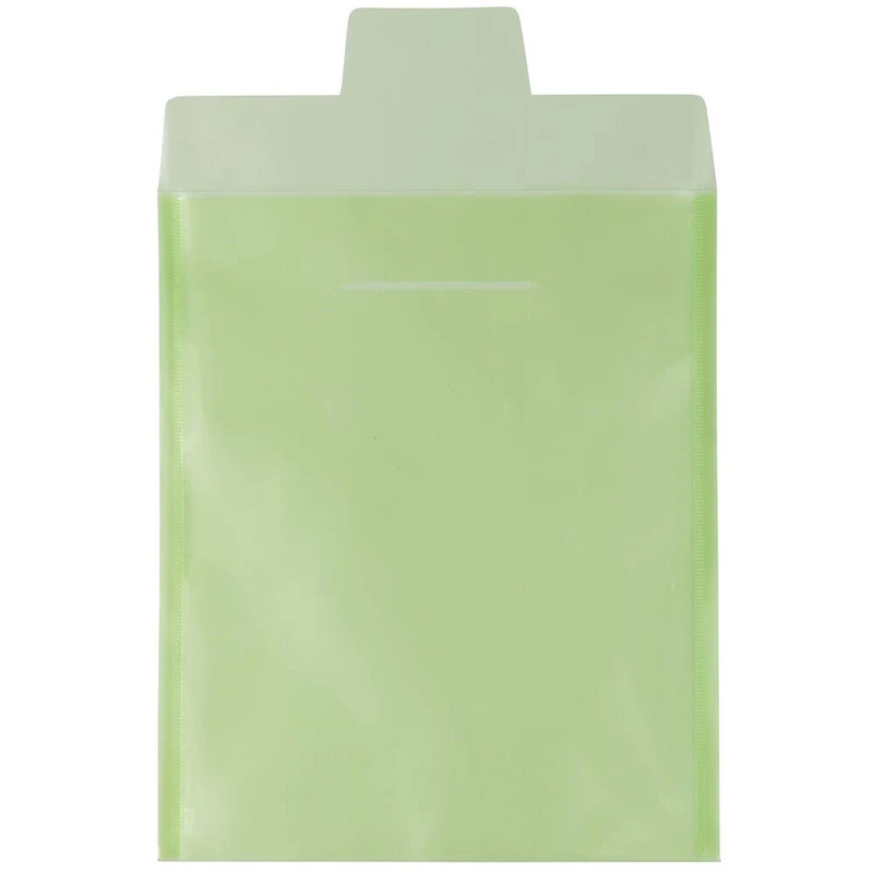 JAM Paper 9.88" x 11.63" Lime Green Plastic Tuck Flap Open End Envelopes, 12ct.