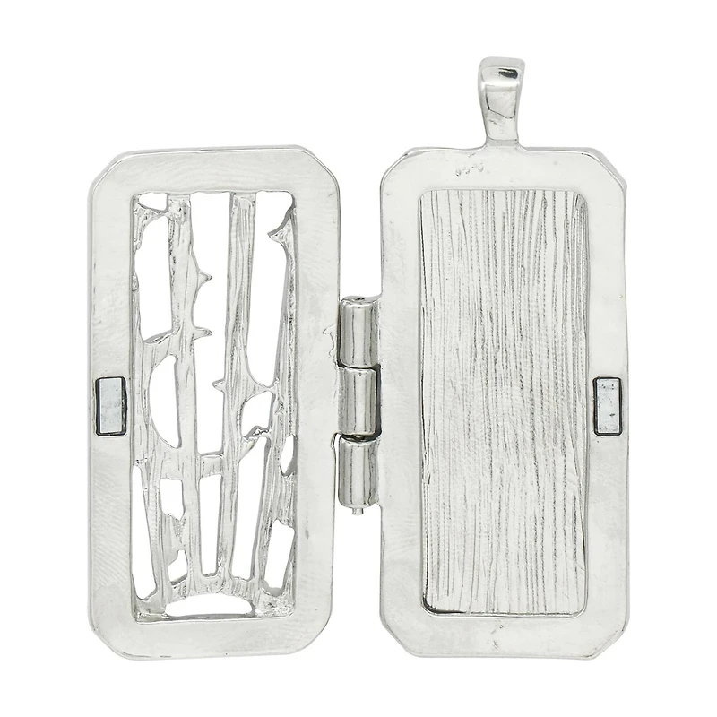 Silver Celestial Rectangle Locket by Bead Landing™