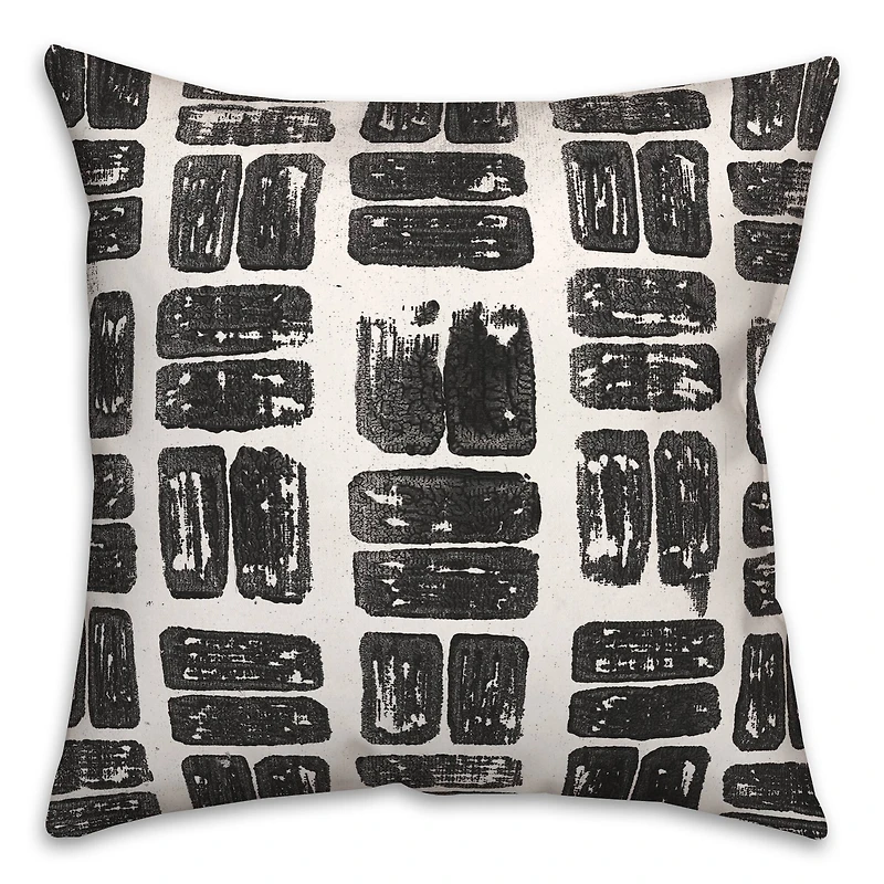 Neutral Black Pattern 18" x 18" Throw Pillow