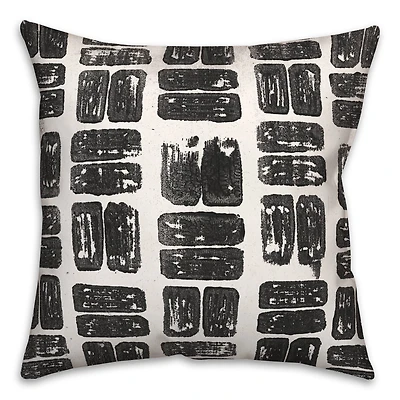 Neutral Black Pattern 18" x 18" Throw Pillow