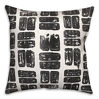 Neutral Black Pattern 18" x 18" Throw Pillow
