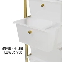 Honey Can Do Gold 5-Drawer Rolling Storage Cart