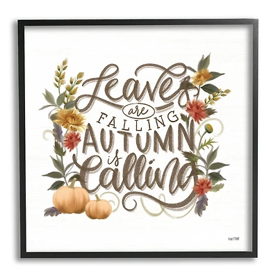 Stupell Industries Autumn is Calling Phrase Framed Giclee Art