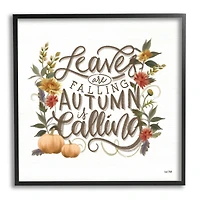 Stupell Industries Autumn is Calling Phrase Framed Giclee Art