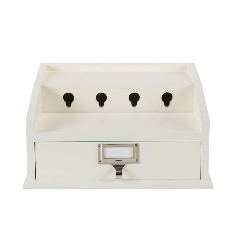 Organize It All White Charging Station With Drawer