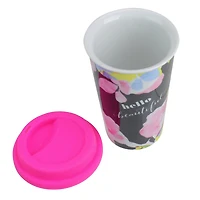 Double Insulated Hello Beautiful Ceramic Travel Mug
