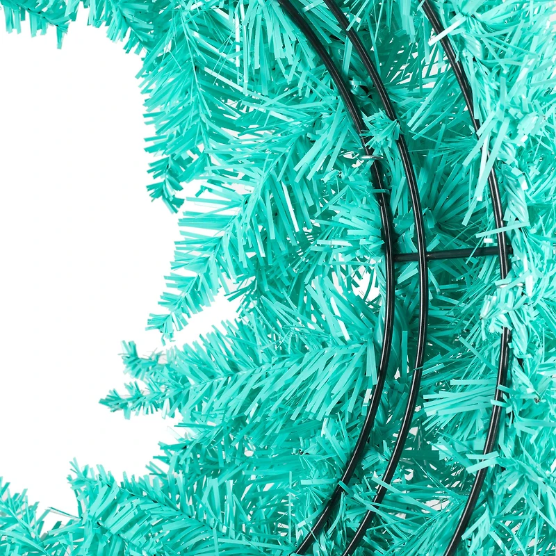 24" Unlit Aqua Fir Artificial Christmas Wreath