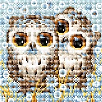 RIOLIS Little Owls Diamond Mosaic Kit, Square Diamonds
