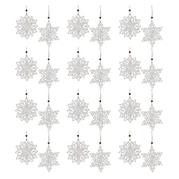 Wood Cut-Out Snowflake Ornaments Set