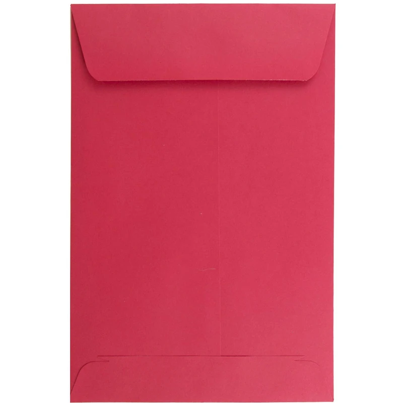 JAM Paper 6" x 9" Brite Hue Christmas Red Open End Catalog Envelopes