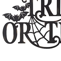 Glitzhome® 24" Metal Halloween TRICK OR TREAT Wall Sign