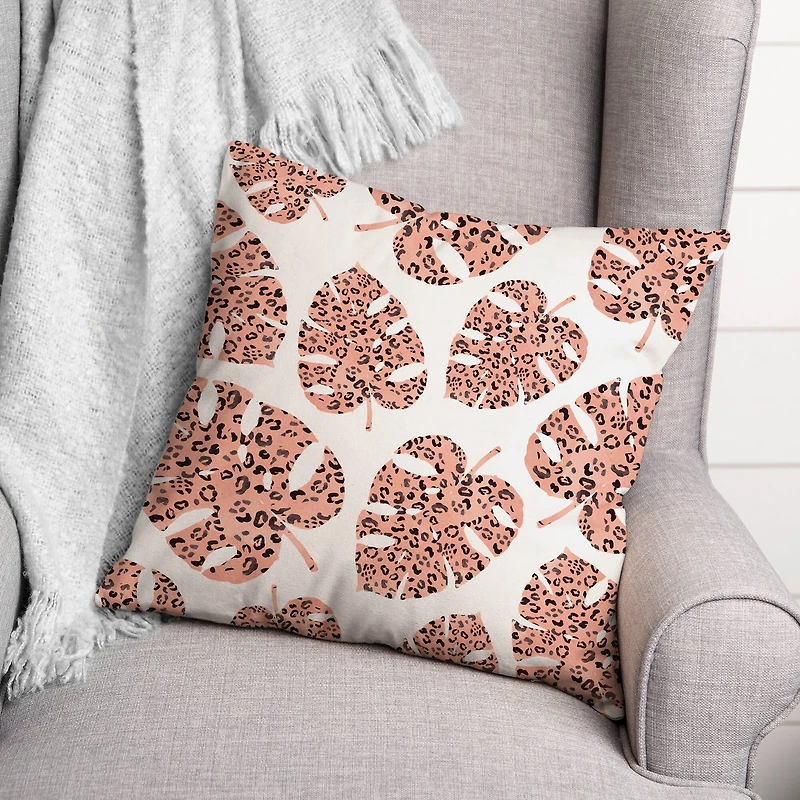 Pink Cheetah Throw Pillow
