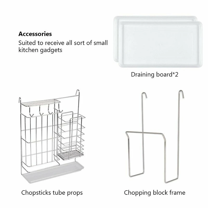 Stainless Steel 2-Tier Dish Rack