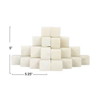 Hello Honey® 5" White Decorative Marble Stairstep Bookends Set