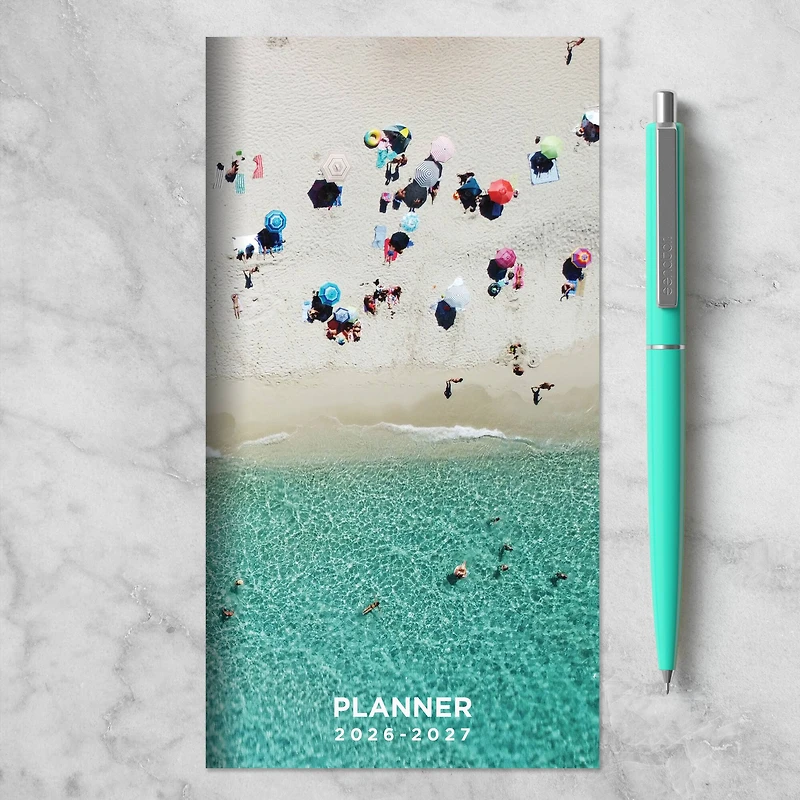 2026-2027 Beaches Small Monthly Pocket Planner