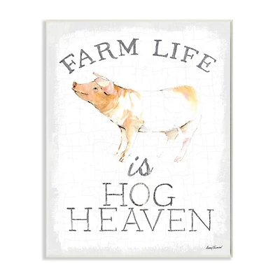 Stupell Industries Farm Life Is Hog Heaven Wall Plaque