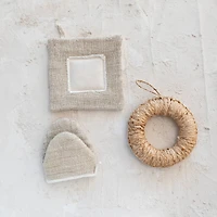 Hello Honey® 6" Natural Hemp Fiber & Cotton Arched Oven Mitt