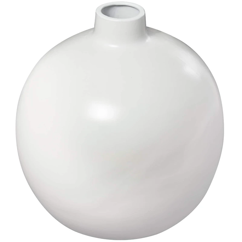 17" Modern Round Ceramic Vase