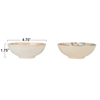 Hello Honey® 4.75" Compact Abstract Elegance Stoneware Bowl Set