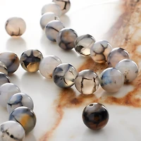 Black Rutilated Agate Round Beads, 10mm by Bead Landing™