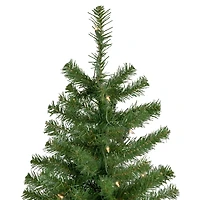 4-Piece Wolcott Spruce Artificial Christmas Tree, Wreath & Garland Set, Clear Lights