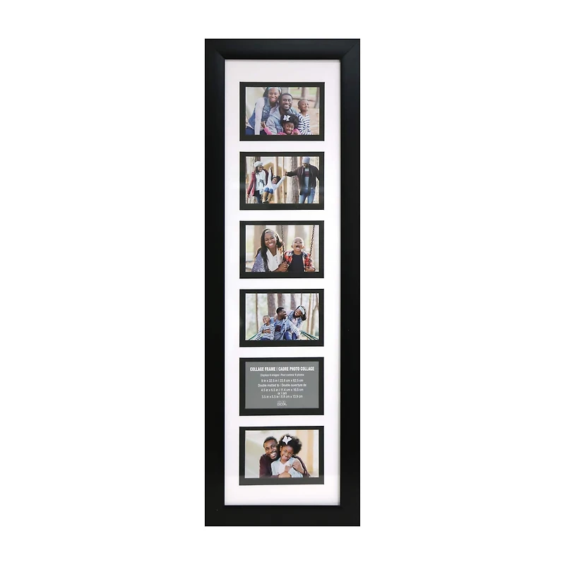 8 Pack: 6 Opening 32.5" x 9" Collage Frame with Double Mat by Studio Décor®