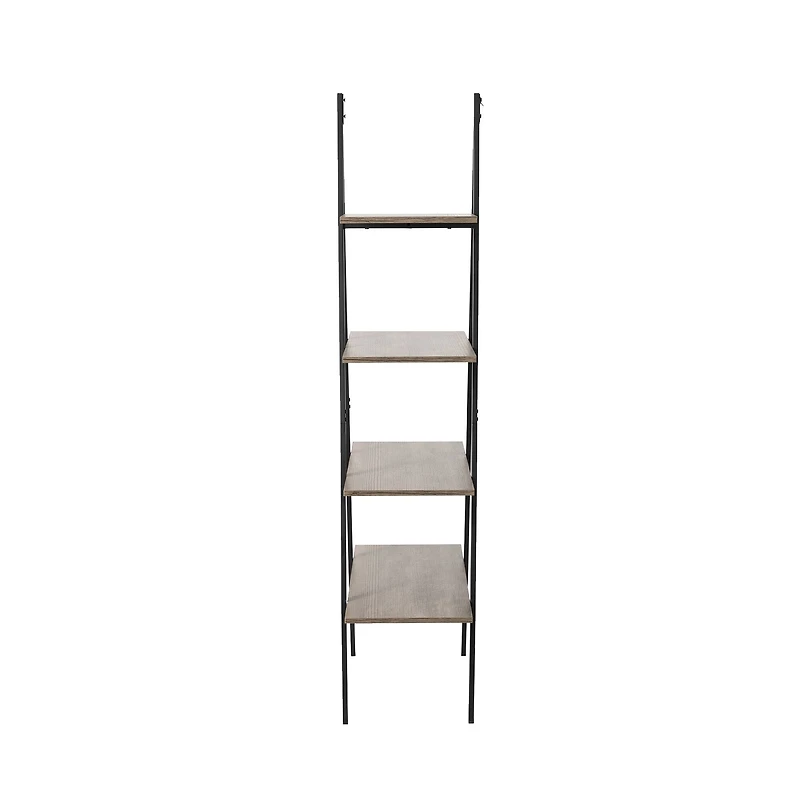 Glitzhome® 5.5ft. Modern Industrial 4-Tier A-Frame Open Ladder Bookshelf