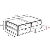 Sorbus 4-Drawer Extra Large Acrylic Cosmetic Organizer